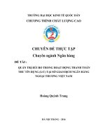 QUẢN TRỊ rủi RO TRONG HOẠT ĐỘNG THANH TOÁN THƯ tín DỤNG (LC) tại sở GIAO DỊCH NGÂN HÀNG NGOẠI THƯƠNG VIỆT NAM 
