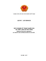 QUY CHUẨN KỸ THUẬT QUỐC GIA VỀ THÉP LÀM CỐT BÊ TÔNG