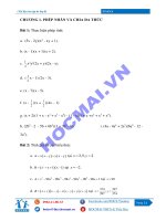 Tài liệu ôn hè toán 8 lên lớp 9