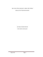 KẾ HOẠCH KINH DOANH NHÀ HÀNG nấm SẠCH 