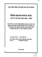 Sự kế thừa và phát triển những tinh hoa của chủ nghĩa yêu nước truyền thống ở HCM, sự vận dụng của người trong công cuộc giải phóng dân tộc và xây dựng đất nước 