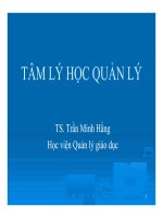 Bài giảng tâm lý học quản lý   TS  trần minh hằng 