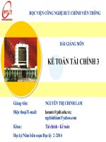 bài giảng môn kế toán tài chính 3 