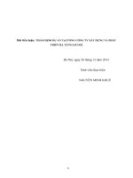 THẨM ĐỊNH dự án tại TỔNG CÔNG TY xây DỰNG và PHÁT TRIỂN hạ TẦNG LICOGI 