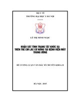 KHẢO sát TÌNH TRẠNG tật KHÚC xạ TRÊN TRẺ EM lác cơ NĂNG tại BỆNH VIỆN mắt TRUNG ƯƠNG 