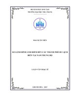 So sánh hình ảnh điểm đến các thành phố du lịch biển tại nam trung bộ