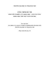 TÁC ĐỘNG của MẠNG xã hội FACEBOOK đối với SINH VIÊN TRƯỜNG đại học sư PHẠM hà nội 