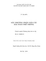 SÁU PHƯƠNG PHÁP GIẢI các bài TOÁN PHỔ THÔNG 