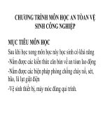 Bài giảng an toàn vệ sinh công nghiệp