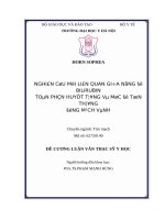 NGHIÊN cứu mối LIÊN QUAN GIỮA NỒNG độ BILIRUBIN TOÀN PHẦN HUYẾT TƯƠNG và mức độ tổn THƯƠNG ĐỘNG MẠCH VÀNH 