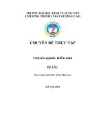 Vận dụng quy trình kiểm toán khoản mục doanh thu trong kiểm toán báo cáo tài chính do công ty TNHH kiểm toán VACO thực hiện” 