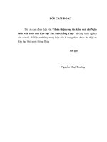 Hoàn thiện công tác kiểm soát chi ngân sách nhà nước qua kho bạc nhà nước đồng tháp 