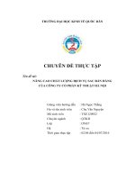 NÂNG CAO CHẤT LƯỢNG DỊCH vụ SAU bán HÀNG của CÔNG TY cổ PHẦN kỹ THUẬT hà nội 