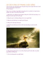 30 CÁCH ỨNG xử TRONG CUỘC SỐNG 