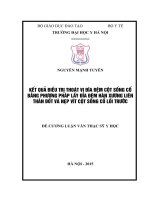 KẾT QUẢ điều TRỊ THOÁT vị đĩa đệm cột SỐNG cổ BẰNG PHƯƠNG PHÁP lấy đĩa đệm hàn XƯƠNG LIÊN THÂN đốt và nẹp vít cột SỐNG cổ lối TRƯỚC 