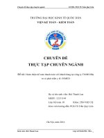 Hoàn thiện kế toán thanh toán với khách hàng tại công ty TNHH đầu tư và phát triển y tế  INMED 
