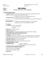 GIÁO ÁN TIẾNG ANH 9 UNIT 5