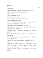 Luận văn  quan hệ kinh tế thương mại việt nam   thái lan trong giai đoạn hiện nay 