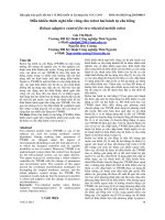 Điều khiển thích nghi bền vững cho robot hai bánh tự cân bằng