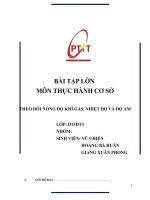 THEO dõi NỒNG độ KHÍ GAS, NHIỆT độ và độ ẩm 