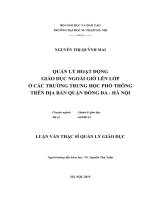 QUẢN lý HOẠT ĐỘNG GIÁO dục NGOÀI GIỜ lên lớp ở các TRƯỜNG TRUNG học PHỔ THÔNG TRÊN địa bàn QUẬN ĐỐNG đa   hà nội 