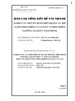 Nghiên cứu một số chỉ số miễn dịch ở các đối t ợng phơi nhiễm và có nguy cơ phơi nhiễm tại đồng nai, huế và hải phòng 