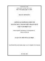 luận án chính sách hình sự đối với người chưa thành niên phạm tội ở việt nam hiện nay 