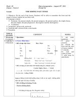 GIÁO ÁN TỰ CHỌN TIẾNG ANH 9