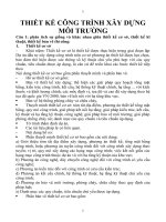 ĐỀ CƯƠNG ÔN THI MÔN THIẾT KẾ CÔNG TRÌNH XÂY DỰNG MÔI TRƯỜNG