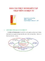 BÁO cáo THỰC HÀNH KIẾN tập NHẬP môn cơ điện tử 