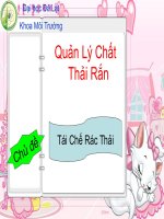 Tiểu luận quản lý chất thải rắn tái chế rác thải