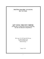 Kỹ năng thuyết trình   TS  hồ thanh mỹ phương 