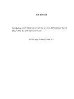 QUÁ TRÌNH QUẢN lý dự án của TỔNG CÔNG TY cổ PHẦN đầu tư xây DỰNG UY NAM 