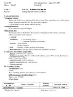 GIÁO ÁN TIẾNG ANH 9 UNIT 1