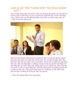 LÀM gì để TRỞ THÀNH một TRƯỞNG NHÓM GIỎI 