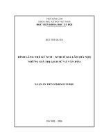 Đình làng thế kỷ XVII - XVIII ở Gia Lâm (Hà Nội) những giá trị lịch sử và văn hóa