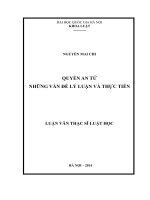 QUYỀN AN tử NHỮNG vấn đề lý LUẬN và THỰC TIỄN 
