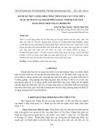 ĐÁNH GIÁ TRỮ LƯỢNG KHAI THÁC TIỀM NĂNG CÁC TẦNG CHỨA NƯỚC DƯỚI ĐẤT TẠI THÀNH PHỐ TAM KỲ, TỈNH QUẢNG NAM BẰNG PHẦN MỀM VISUAL MODFLOW