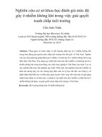 Nghiên cứu cơ sở khoa học đánh giá mức độ gây ô nhiễm không khí trong việc giải quyết tranh chấp môi trường