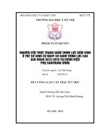 NGHIÊN cứu THỰC TRẠNG GIẢM THÍNH lực bẩm SINH ở TRẺ sơ SINH có NGUY cơ GIẢM THÍNH lực CAO GIAI đoạn 2013 2016 tại BỆNH VIỆN PHỤ SẢNTRUNG ƯƠNG 