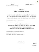 Nghiên cứu những biến đổi di truyền (nhiễm sắc thể) ở các đối t ợng bị ảnh h ởng do phơi nhiễm với chất độc hóa học trong chiến tranh và các thế hệ tiếp theo (f1, f2) của họ 