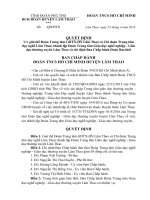 Quyết định sát nhập Chi đoàn trung tâm dạy nghề và Đoàn trung tâm giáo dục thường xuyên hướng nghiệp