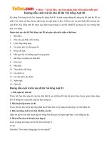 Hướng dẫn cách trả lời chủ đề thi Nói tiếng Anh B1