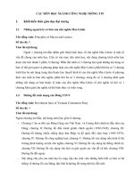 CÁC MÔN HỌC NGÀNH CÔNG NGHỆ THÔNG TIN