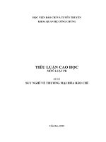 SUY NGHĨ về THƯƠNG mại hóa báo CHÍ tiểu luận cao học