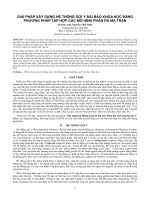 GIẢI PHÁP XÂY DỰNG HỆ THỐNG GỢI Ý BÀI BÁO KHOA HỌC BẰNG PHƯƠNG PHÁP TẬP HỢP CÁC MÔ HÌNH PHÂN RÃ MA TRẬN