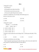 Bộ đề thi ôn tập hè môn Toán lớp 4