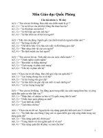 trắc nghiệm môn giáo dục quốc phòng 