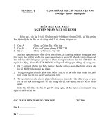 Bien ban xac nhan nguyen nhan mat so BH