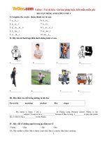 Bài tập tiếng anh lớp 5 Unit 3